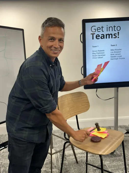 Team members at the townhall