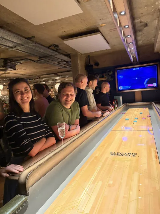 Team outing at Electric Shuffle Leeds